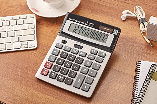 image for LITVZ Calculator, Standard Desk Solar Calculators with Large Display B