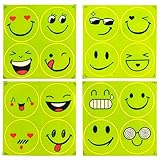 UCEC 4set Cute Smile Face Reflective Safety Stickers Reflector Decal for Bikes, Cars, Children - 5cm Diameter