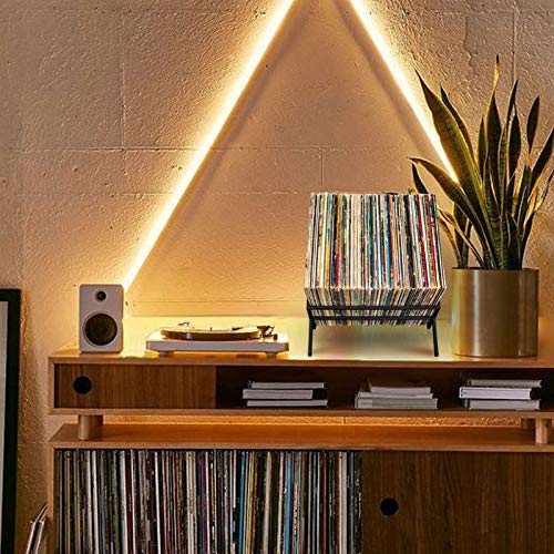JB EDGE Vinyl Record Holder, Quality LP Rack display up to 100 Albums