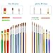 Paint Brushes for Kids, Anezus 40 Pieces Kids Paint Brushes Small Acrylic Artist Paint Brushes for Face Acrylic Watercolor Party Art Class Painting
