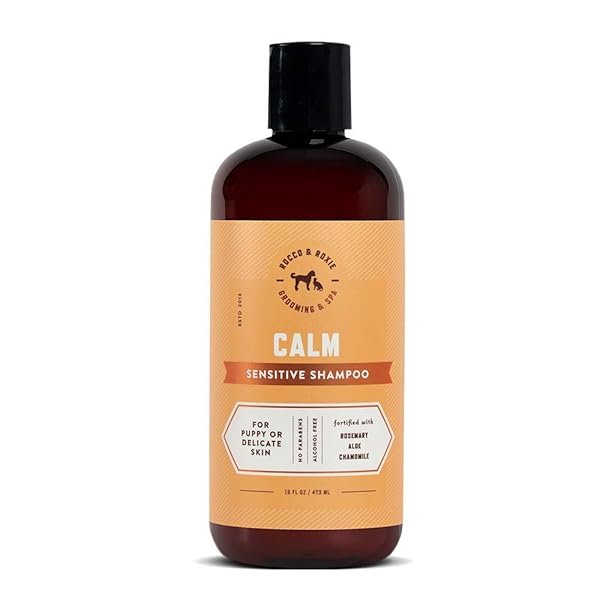 ROCCO & ROXIE SUPPLY CO. DOG SHAMPOO AND CONDITIONER – SOOTHE OATMEAL SHAMPOO FOR ITCH RELIEF, CALM HYPOALLERGENIC SHAMPOO FOR SENSITIVE SKIN, AND SHINE ARGAN OIL PET WASH – PUPPY BATHING SUPPLIES