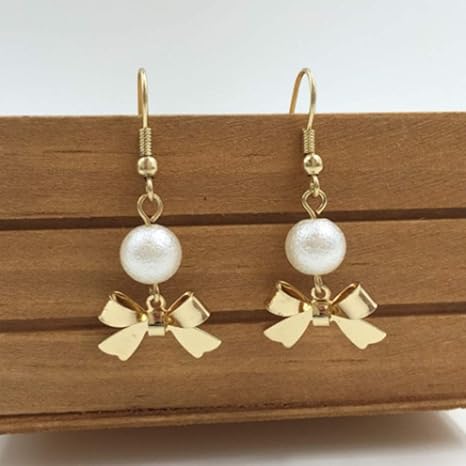 Wjsat Orecchini Delicata E Deliziosa Mano Fatta Morbido Sorella Rughe Tallone Di Aureate Bowknot E Dolce Ms Eardrop Gioielli Popolare A Amazon It Sport E Tempo Libero