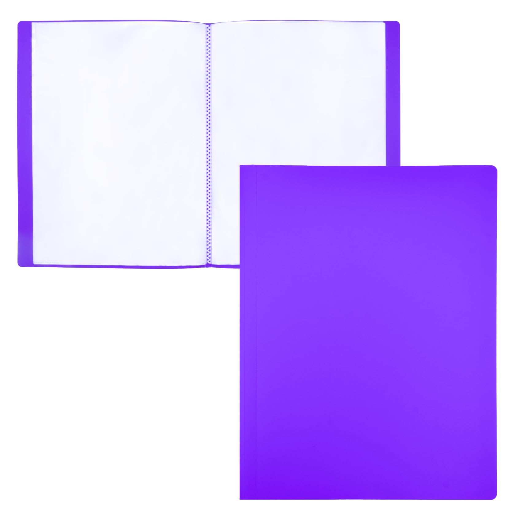RAYLU PAPER - A4 Folder with Clear Sleeves Made of 100% Biodegradable Polypropylene 60 Clear Document Sleeves for Home and Office (A4, 60 Pockets, Purple) — image 1