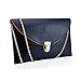 GEARONIC TM Fashion Designer Women Handbag Tote Bag PU Leather Shoulder Ladies Girls Purse Teens For Beach Travel Work Evening Day School Navy Blue