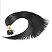 100S Stick I- Tip Hair Extensions Remy Human Hair Extensions Black Straight 50g (18 Inch, 1 Jet Black)