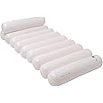 Sunnylife Inflatable Tube Lilo White, Luxury Lie-On Pool Float with Head Rest, Ideal for Pool and Yacht Parties
