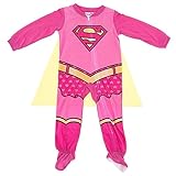 DC Comics Baby Girls' Supergirl Footed Sleeper With Cape