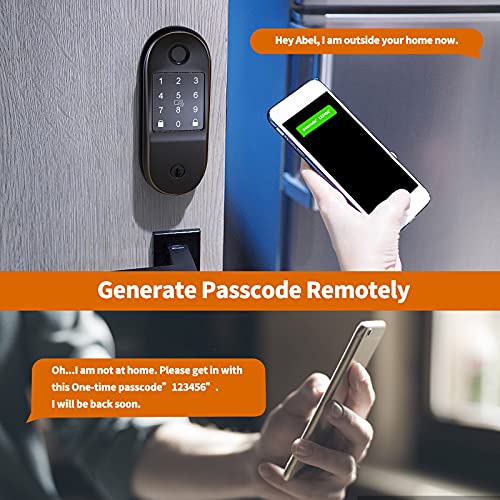 Smart Deadbolt, Oasbike Fingerprint Door Lock, Smart Lock, Keyless