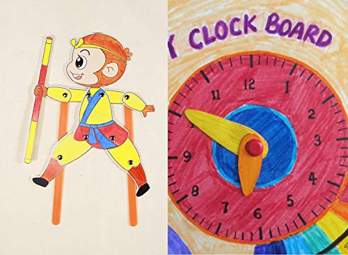 image for Penta Angel Paper Fasteners 200Pcs Colorful Mini Brads Round Brass Met