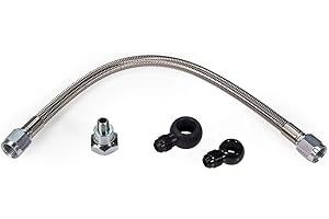 MAPerformance MIVEC Oil Feed Steeliness Steel Line Banjo Adapter Fittings Kit Compatible with Mitsubishi 2.4L Evolution 9 Conversion