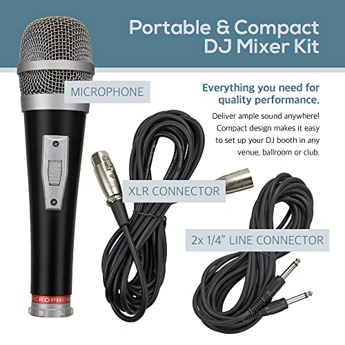 Knox Gear Dual Speaker And Mixer SetPortable 8” 300 Watt DJ PA System