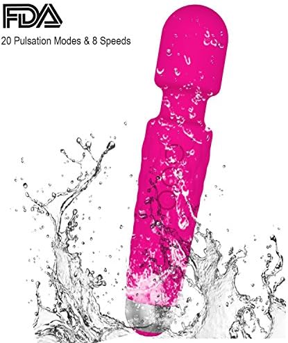 Rechargeable Mini Wand, Waterproof Personal Wireless Wand Massager with Multi Speed Powerful Handheld Electric Body Massage, Head, Neck, Back