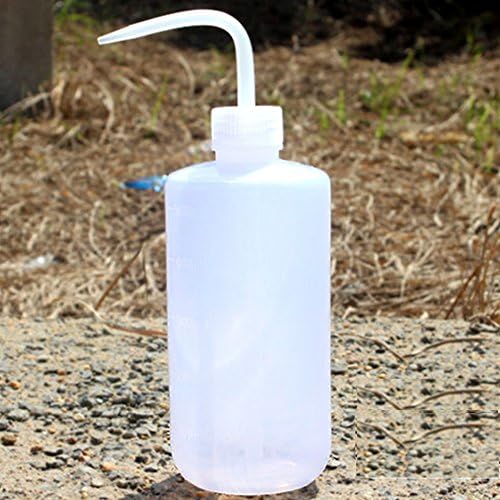 Plant Flower Watering Bottle Plastic Squeeze Type Garden Tools Succulent Planter Tool Transparent White(JSP01-2) (500ML)