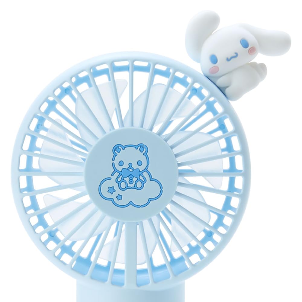 Sanrio Cinnamoroll 2-Way Fan - Cinnamoroll Character, 7.1 x 3.9 x 1.6 inches (18 x 10 x 4 cm)