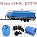 OUTAD Durable 600D Oxford Waterproof Heavy Duty Fabric Trailerable Pontoon Boat Cover Storage Tool Accessories-Marine Grade Polyester Canvas Fits for 21-24 Ft Length Boats