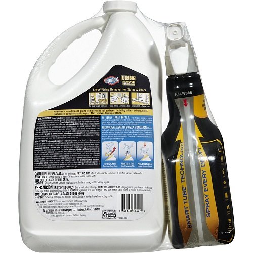 Clorox Urine Remover for Stains and Odors (32 Ounce Spray Bottle + 128 Ounce Refill Bottle)