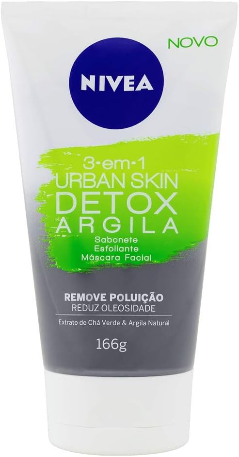 Máscara Facial NIVEA 3 em 1 Urban Skin Detox Argila 150ml, Nivea