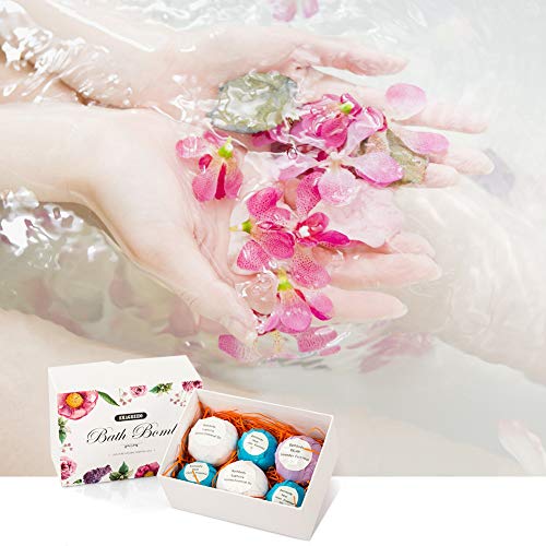 SMAGREHO 6 Bath Bombs Gift Set, Natural Organic Lush Spa Fizzy Kit for Bubble Spa to Moisturize Dry Skin