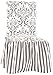 Classic Slipcovers CSI Damask Ruffled Dining Chair Cover, Brown Stripe