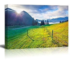 Beautiful Scenery Landscape Colorful Summer Morning in The...