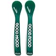Bella Tunno Wonder Spoons - Soft Baby Spoon Set Safe for Baby Teething & Toddler Spoons, Food-Grade BPA Free Silicone Self Feeding Spoon 2pk, Good Mood Good Food