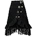 Taiduosheng Women's Steampunk Gothic Clothing Vintage Cotton Black Lace Skirts M