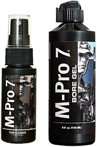 M-Pro7 4 fl oz Bore Cleaning Gel - Gun Cleaner 2oz Spray - Essential Gun Cleaning / Maintenance Bottles Combo Pack - Pistol / Rifle / Shotgun / Handgun - Gun Maintenance Bundle Kit.