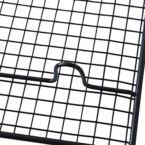 Starnearby Folding Carbon Steel Nonstick Cooling Rack Grid Baking Tray for Bread/Cake