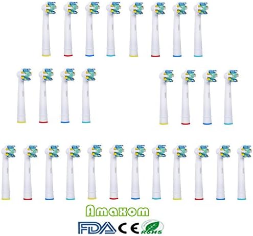 Amaxom Premium Oral-B Floss Action(EB-25A) Replacement Toothbrush Heads,28 Count(7-pack).