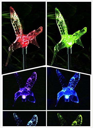 Stunning Acrylic Solar Hummingbird light stake (Box of 2)