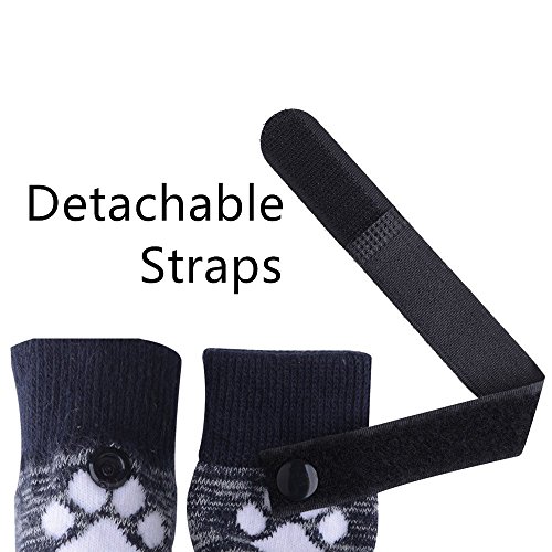KOOLTAIL Dog Socks Anti Slip with Straps Traction Control Waterproof