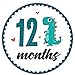 Baby Monthly Milestone Onesie Stickers by Harperlynn (16 Stickers - Dinosaur) - Newborn Photo Prop for Pictures - Great Gift for Parents of Happy Infant Boy or Girl - 4