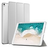 MoKo Case for iPad Pro 12.9 - Slim Lightweight Smart-shell Stand Cover with Translucent Frosted Back Protector for Apple New iPad Pro 12.9 Inch 2017 & 2015 Tablet, SILVER (with Auto Wake / Sleep)