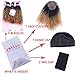 FRELYN Loose Wave Synthetic Hair Weave Bundles with Closure Ombre Color T1B/27 Black to Dirty Blonde 16 18 20 Inches Bundles with Lace Closure