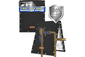 Redford Supply Co. Cold Snap (5°F) in-Wall 3-Way Opening Custom Double Wall Backflow Preventer Insulation Cover - Sprinkler Covers for Outside, Well Head Cover, Well Pump Covers (20"W x 26"H, Black)