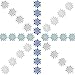 Zhehao 32 Pieces 4 Inch Christmas Glitter Snowflake Hanger Plastic Snowflake Ornaments and Silvery Cords for Christmas Decoration, White/Blue/Silver/Turquoise