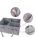 Handy Baby Diaper Basket Nursery Portable Travel Organizer Tote Bag, Grey