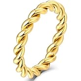 Jude Jewelers 3mm Width Stainless Steel Braided Wire Rope Style Stacking Wedding Band Ring