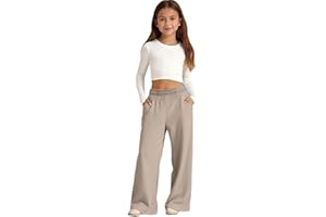 Teen Girl Sweatpants Baggy Oversized Cute Sweatpant Wide Leg Pants Sweat Pants with Pockets Girls Sweatpants