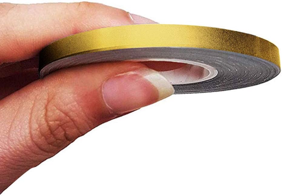 4R Quattroerre.it 10464 Trim Stripes Adhesive Strips for Cars Gold, 5 mm x 10 mt, 5 mm x 10 meters