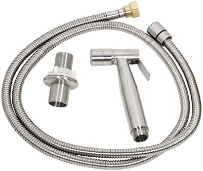 Kitchen Sprayer Set Easy Hand Washing Kitchen Faucet Side Sprayer Head and Hose Assembly (Dual-mode Stainless Steel Sprayer) by CLEESINK