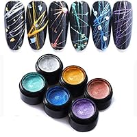 ☀ Dergo ☀Nail Gel,Nail Spider Gel Set Matrix Gel Paint Design Nail Wire Drawing Nail Gel For Line