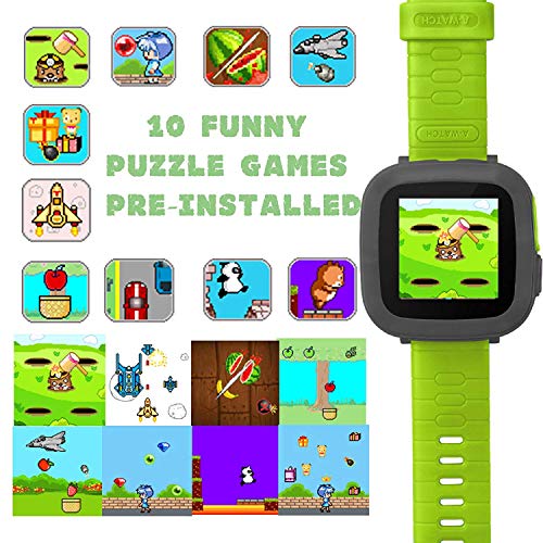 GBD Kids Game Smart Watches [AR Pro Edition] for Boys Girls Birthday Gifts with Touch Screen Pedometer Timer Camera Alarm Clock Sport Wrist Watch Indoor Outdoor Kids Electronic Learning Toy (Green) - Thumbnail 6