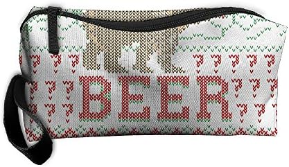Cosmetic Bag Merry Christmas Beer Toiletry Bag Portable Makeup Pouch Travel Hanging Organizer Bag Storage Bag
