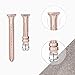 200Pcs Compatible for Fossil Julianna Bands, Blueshaw Slim Genuine Leather Band Replacement Accessories Strap Compatible for Fossil Gen 5 Julianna Smartwatch/Fossil Julianna hr (Rose Gold)