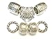 New Arrival Scarf Jewelry Accessories 7pcs Classic Metal Floral Bails Silver Tone, Receive in 4 Days