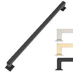 9BUILD 6 Pack 15 Inch Cabinet Handles Matte Black