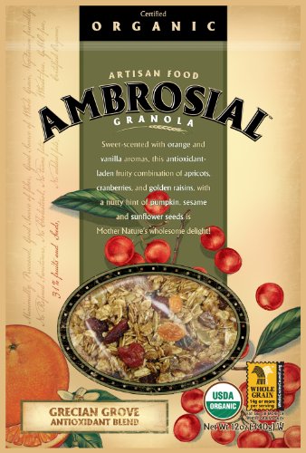Ambrosial Granola Organic Grecian Grove Antioxidant Blend, 12-Ounce Pouch (Pack of 6)