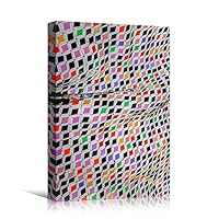 Canvas Wall Art Assorted Color Squares Abstract Architecture & Maps Building Chic Home Office Photography - 12x18 inches