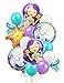 KREATWOW 37 Pack Mermaid Balloons Birthday Party Supplies Mermaid Mylar Balloons for Birthday Baby Shower